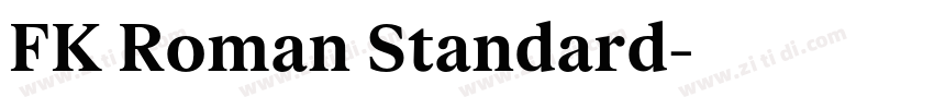 FK Roman Standard字体转换